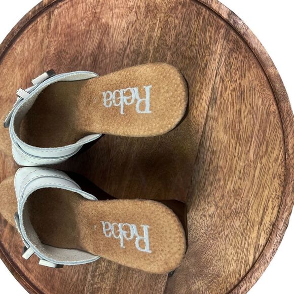 NWOT Reba wooden sandals 39=8 - Picture 5 of 13